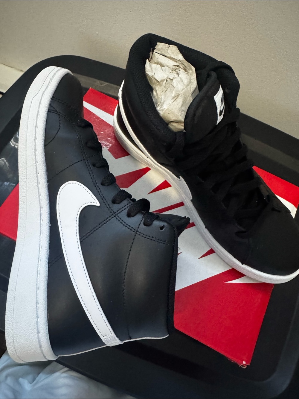 Women's Nike Court Royale 2 Mid 'black/white' - Size 8